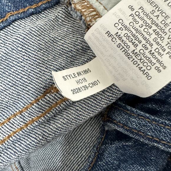 Madewell Jeans Women Size 26 Classic Straight High Rise Raw Hem Crop Medium Wash - Picture 13 of 14